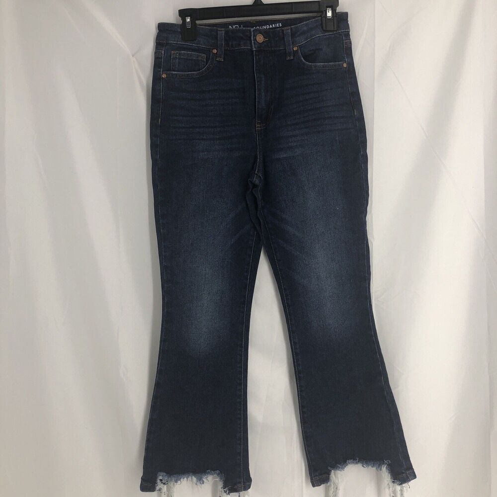 No Boundaries Jeans Juniors 7 Distressed Frayed Hem Cropped